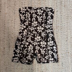 Teal x Lex Breezy - Sweet Heart Strapless Jumpsuit in Mocha Orchid